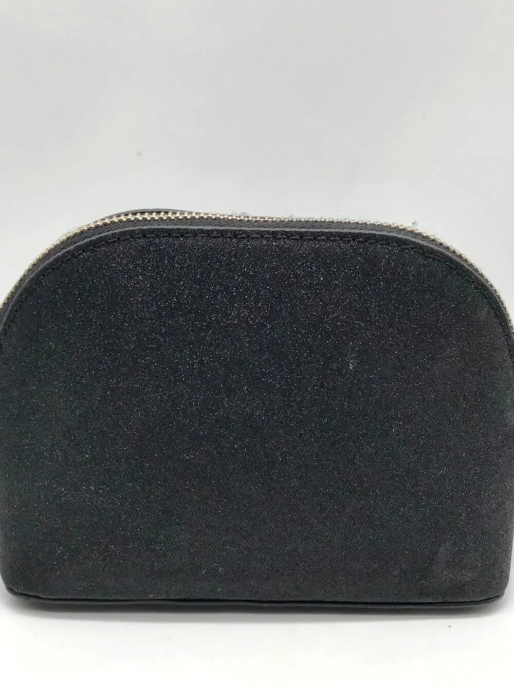 Kate Spade Black Glitter Fabric Joeley Dome Pouch
